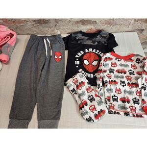 Marvel Spider-Man Sz 3t Boys Clothing Lot Bundle Pajama Set T-Shirt Pants